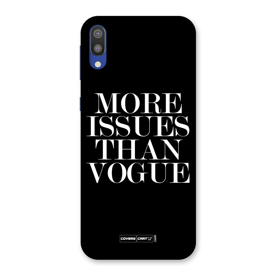 More Issues than Vogue (Black) Back Case for Galaxy M10