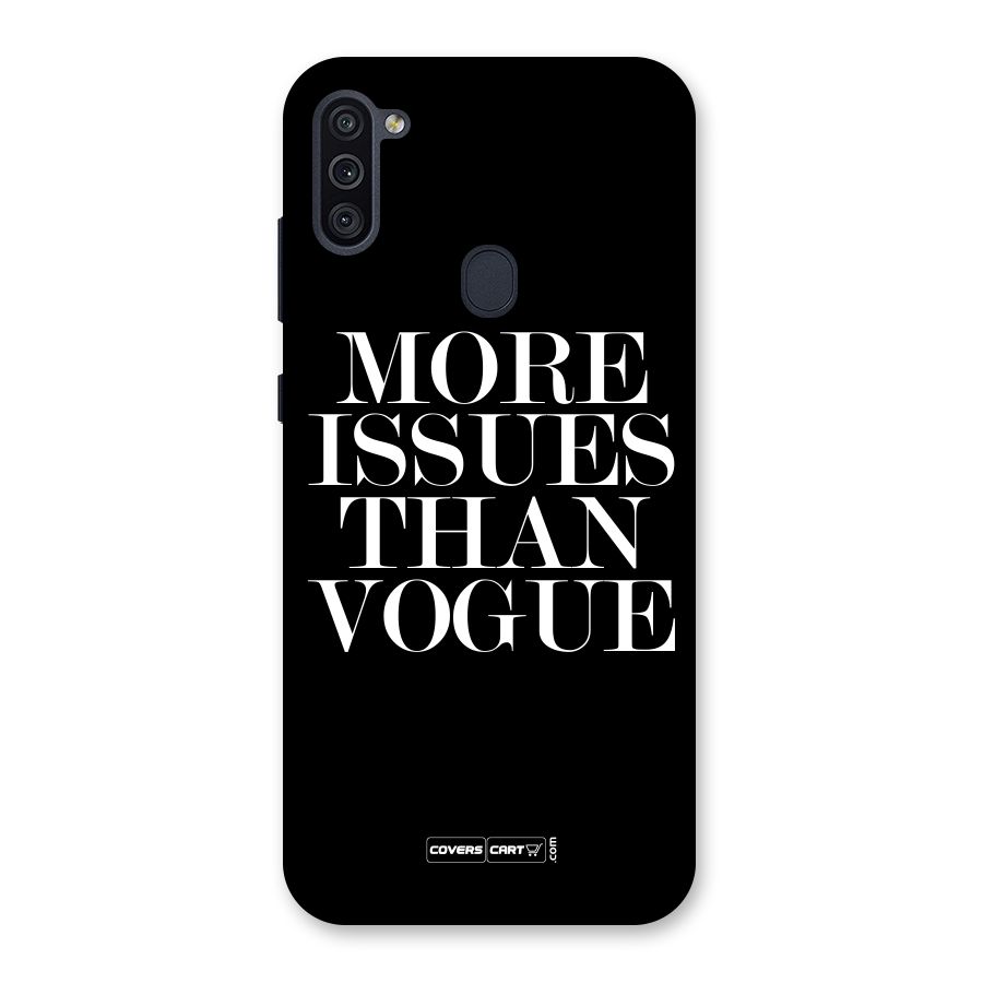 More Issues than Vogue (Black) Back Case for Galaxy M11