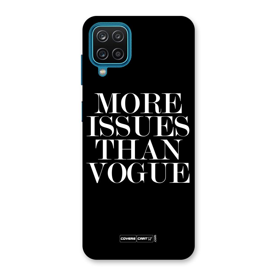More Issues than Vogue (Black) Back Case for Galaxy M12