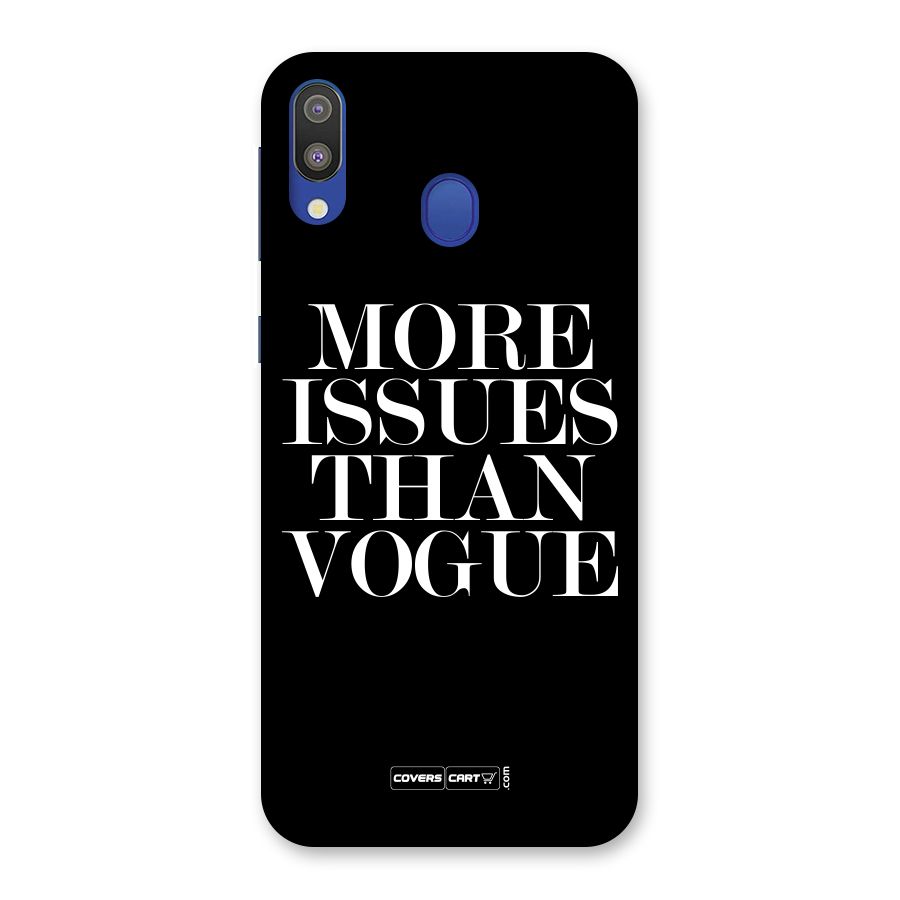 More Issues than Vogue (Black) Back Case for Galaxy M20