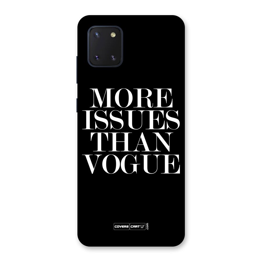 More Issues than Vogue (Black) Back Case for Galaxy Note 10 Lite
