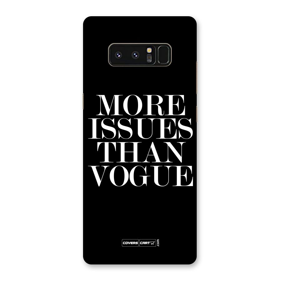 More Issues than Vogue (Black) Back Case for Galaxy Note 8