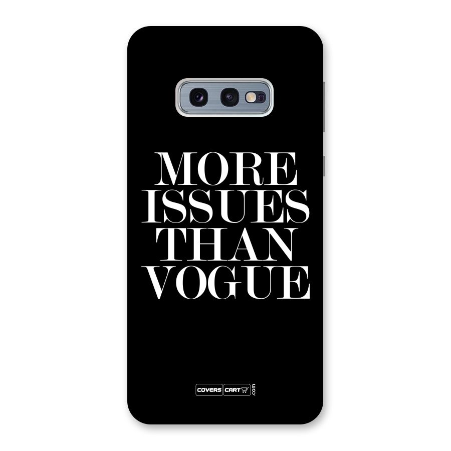 More Issues than Vogue (Black) Back Case for Galaxy S10e