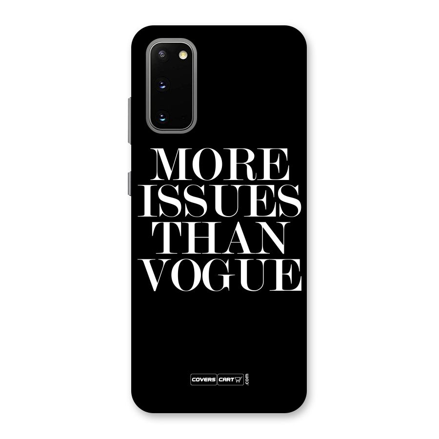 More Issues than Vogue (Black) Back Case for Galaxy S20