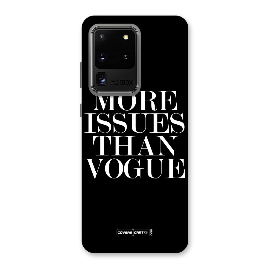 More Issues than Vogue (Black) Back Case for Galaxy S20 Ultra