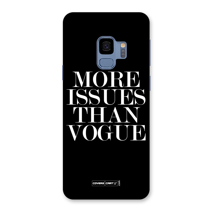 More Issues than Vogue (Black) Back Case for Galaxy S9