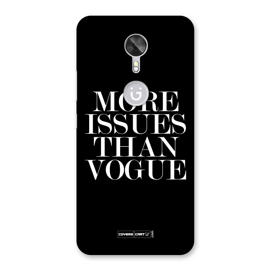More Issues than Vogue (Black) Back Case for Gionee A1
