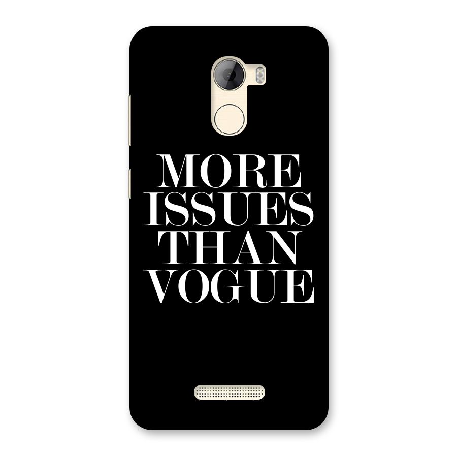 More Issues than Vogue (Black) Back Case for Gionee A1 LIte