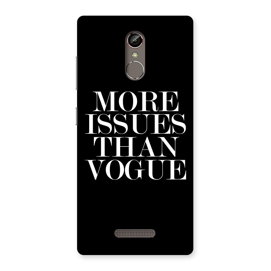 More Issues than Vogue (Black) Back Case for Gionee S6s