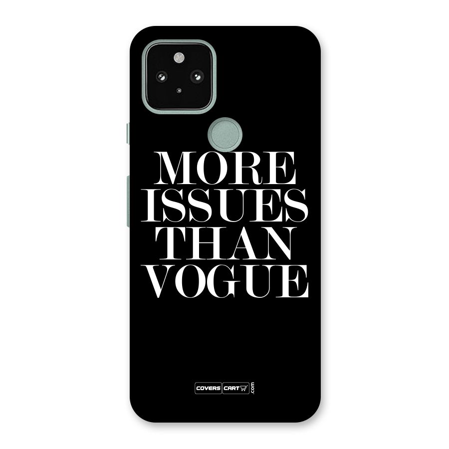 More Issues than Vogue (Black) Back Case for Google Pixel 5