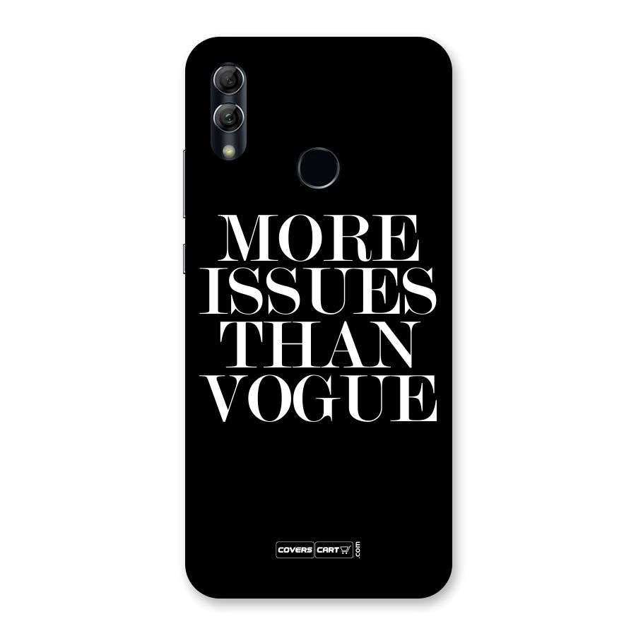 More Issues than Vogue (Black) Back Case for Honor 10 Lite