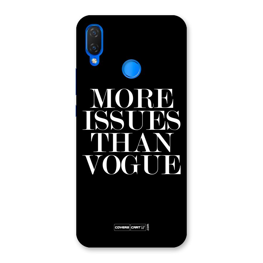 More Issues than Vogue (Black) Back Case for Huawei P Smart+