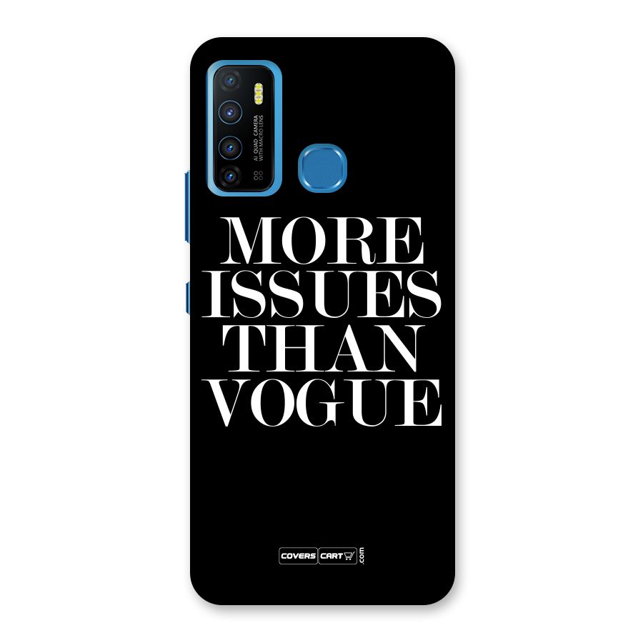 More Issues than Vogue (Black) Back Case for Infinix Hot 9