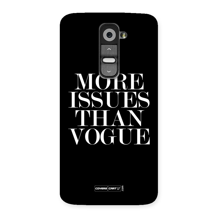 More Issues than Vogue (Black) Back Case for LG G2
