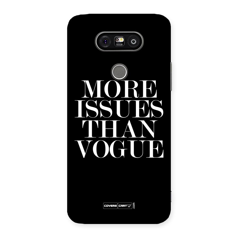 More Issues than Vogue (Black) Back Case for LG G5