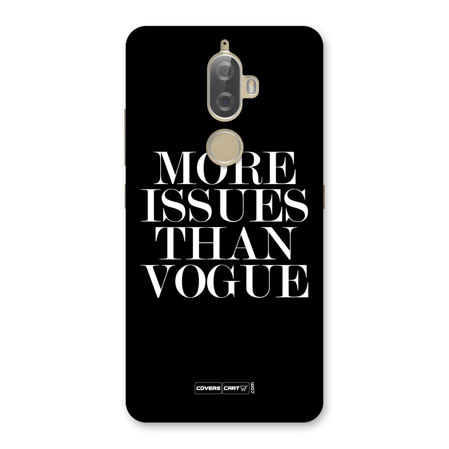 More Issues than Vogue (Black) Back Case for Lenovo K8 Plus