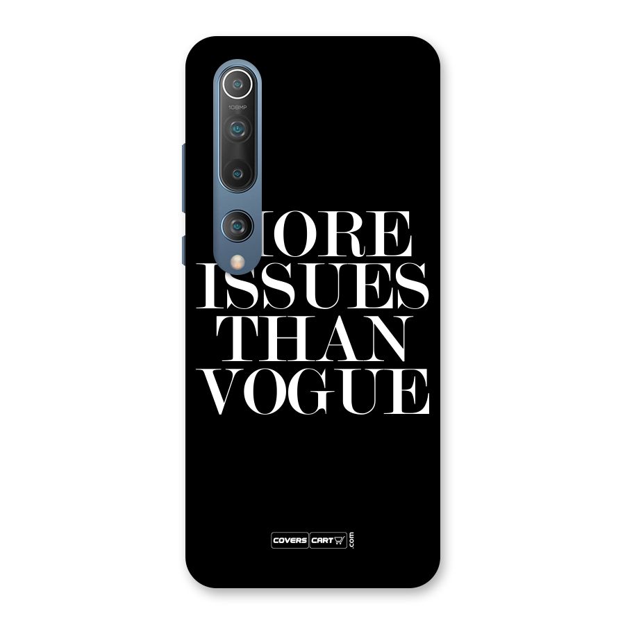 More Issues than Vogue (Black) Back Case for Mi 10
