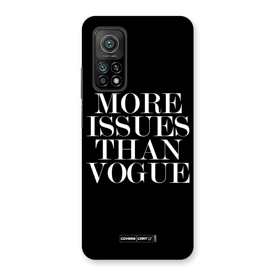 More Issues than Vogue (Black) Back Case for Mi 10T 5G