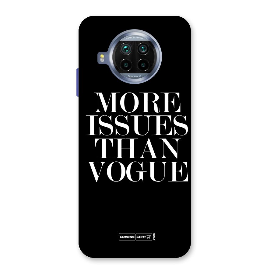 More Issues than Vogue (Black) Back Case for Mi 10i