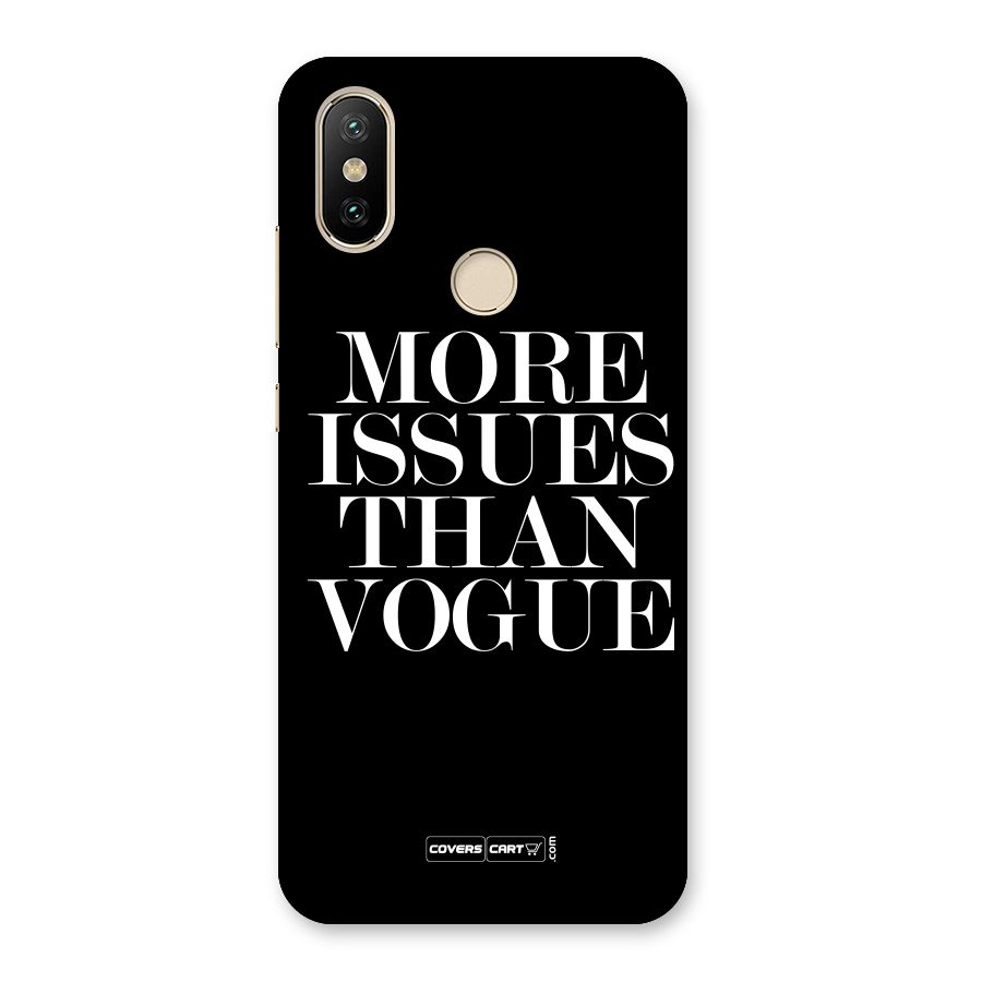 More Issues than Vogue (Black) Back Case for Mi A2
