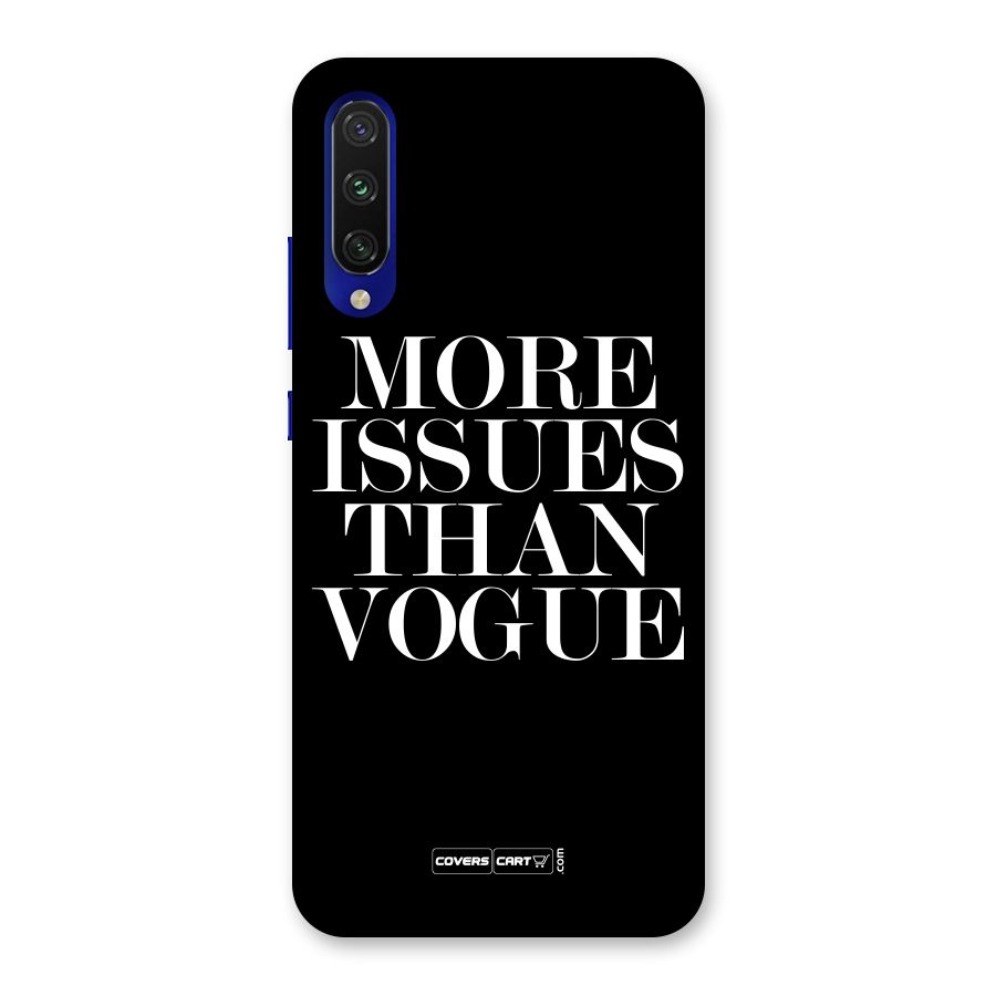 More Issues than Vogue (Black) Back Case for Mi A3