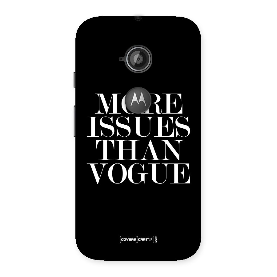 More Issues than Vogue (Black) Back Case for Moto E 2nd Gen