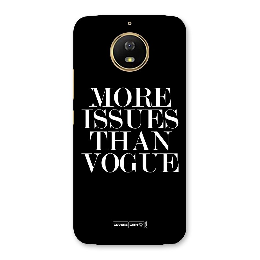 More Issues than Vogue (Black) Back Case for Moto G5s