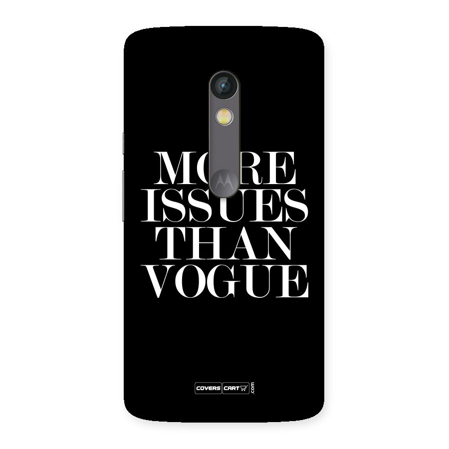 More Issues than Vogue (Black) Back Case for Moto X Play