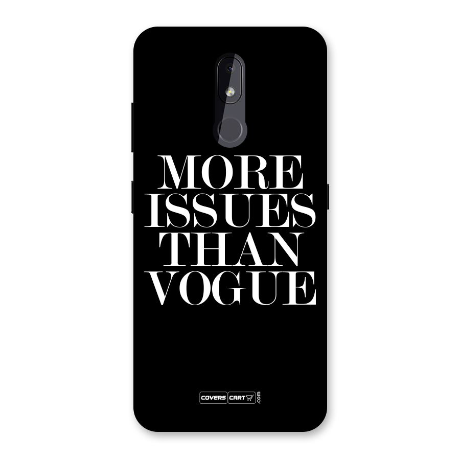 More Issues than Vogue (Black) Back Case for Nokia 3.2