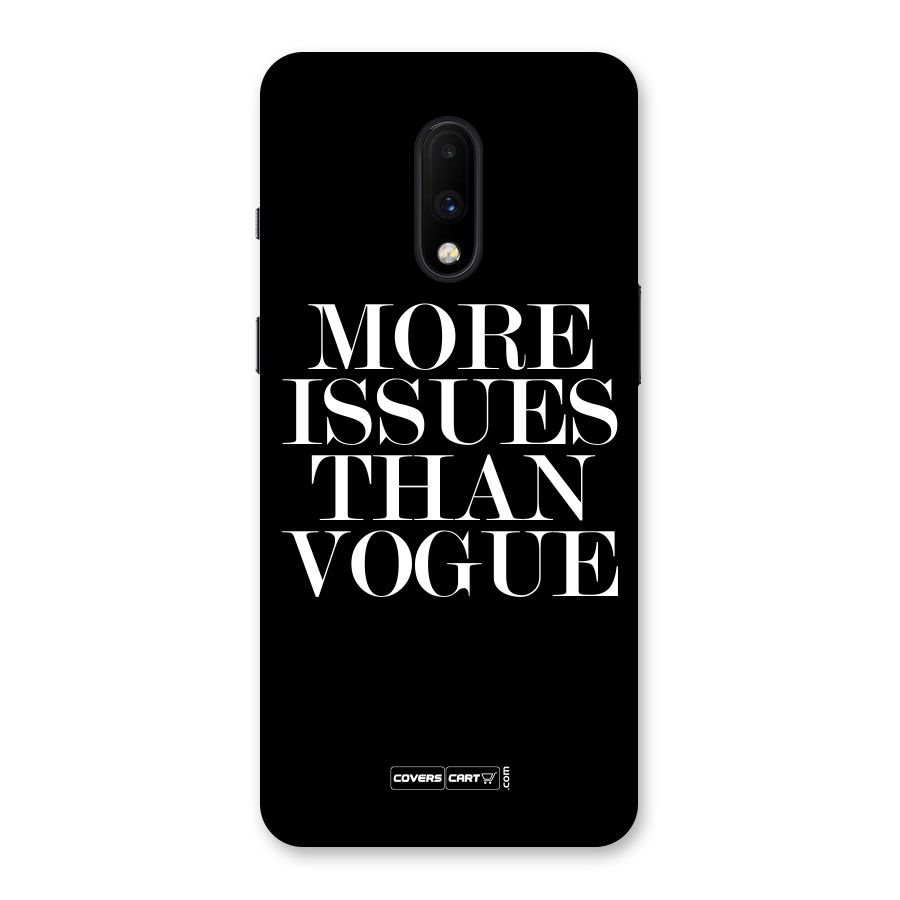 More Issues than Vogue (Black) Back Case for OnePlus 7