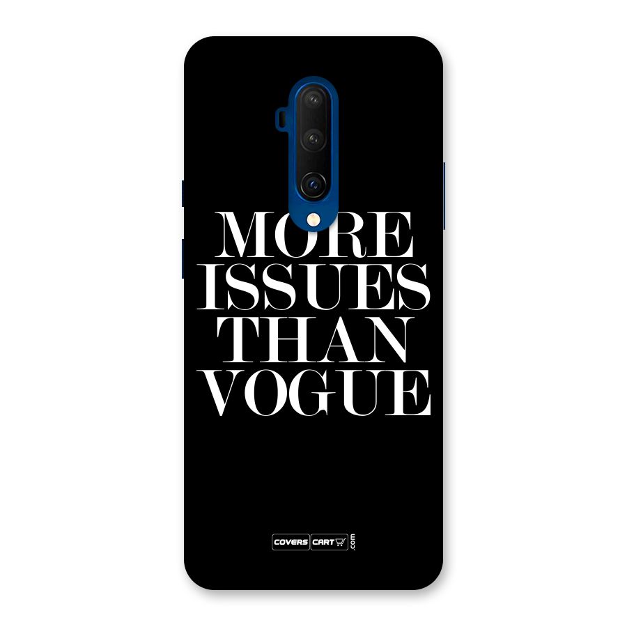 More Issues than Vogue (Black) Back Case for OnePlus 7T Pro