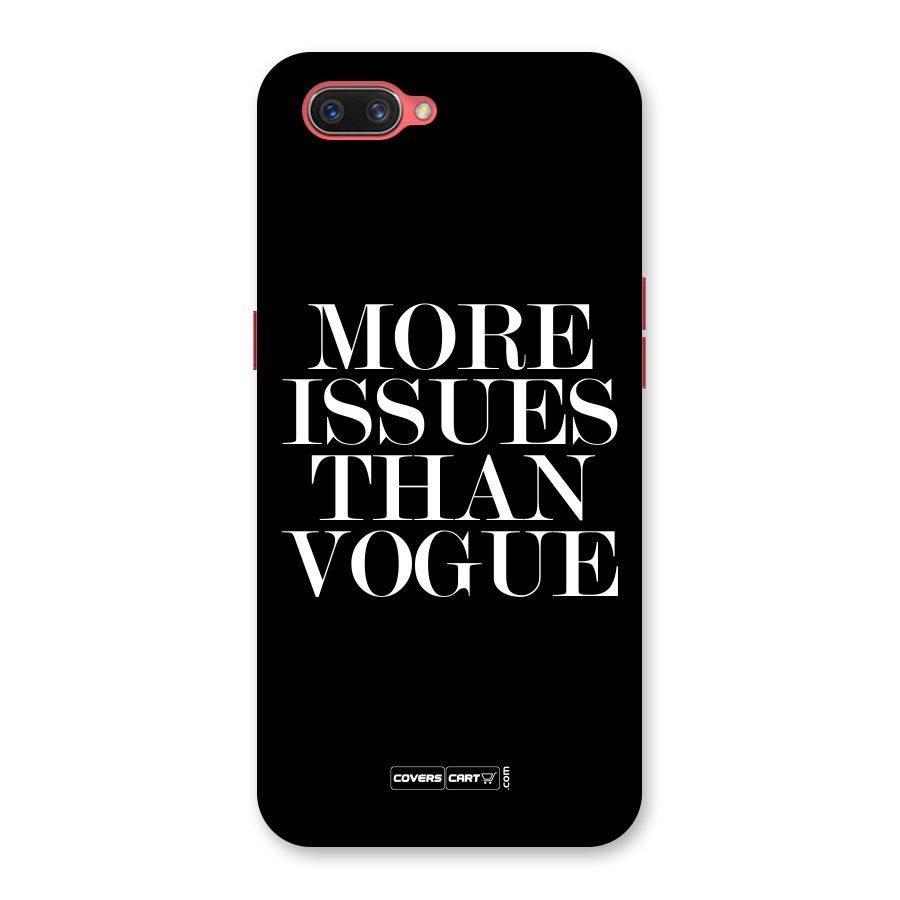 More Issues than Vogue (Black) Back Case for Oppo A3s