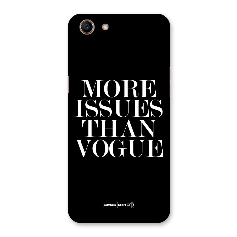 More Issues than Vogue (Black) Back Case for Oppo A83 (2018)