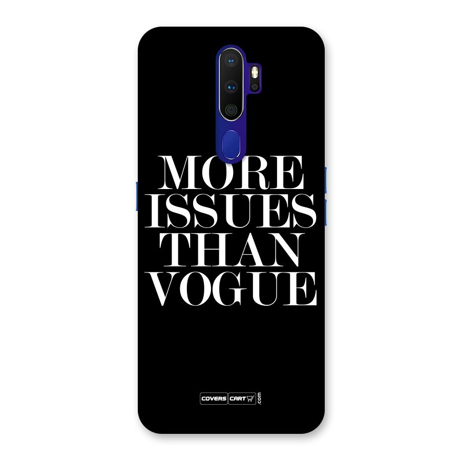 More Issues than Vogue (Black) Back Case for Oppo A9 (2020)