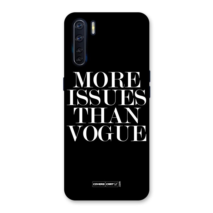 More Issues than Vogue (Black) Back Case for Oppo F15