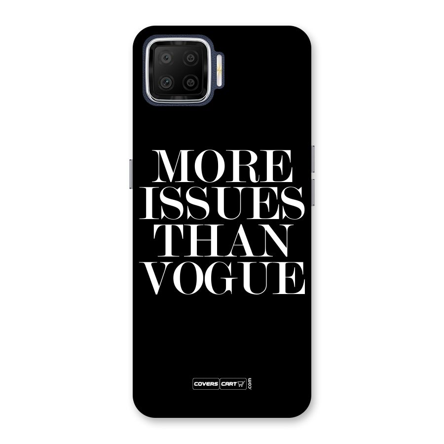 More Issues than Vogue (Black) Back Case for Oppo F17