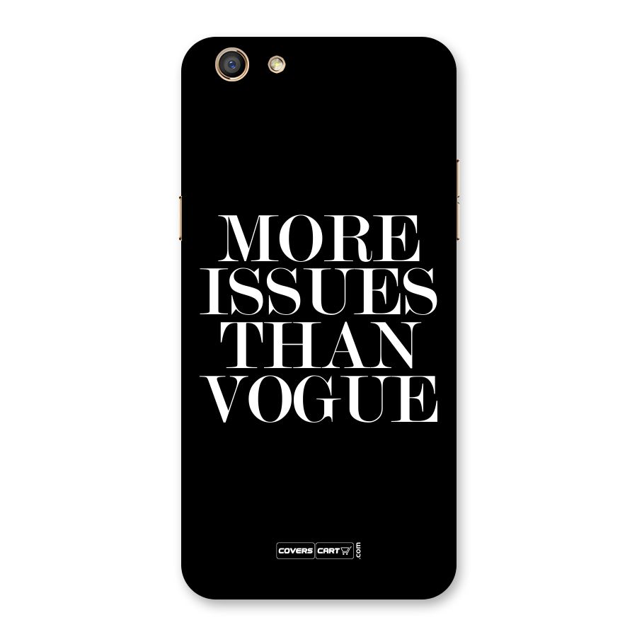 More Issues than Vogue (Black) Back Case for Oppo F3