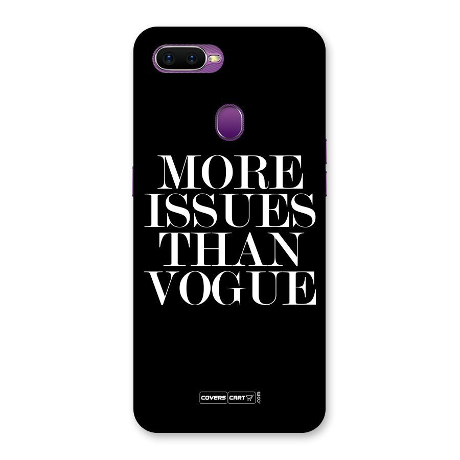 More Issues than Vogue (Black) Back Case for Oppo F9