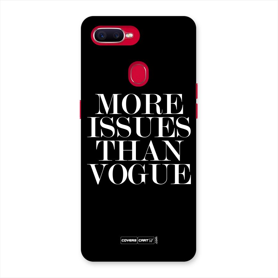 More Issues than Vogue (Black) Back Case for Oppo F9 Pro
