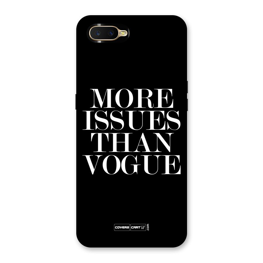 More Issues than Vogue (Black) Back Case for Oppo K1
