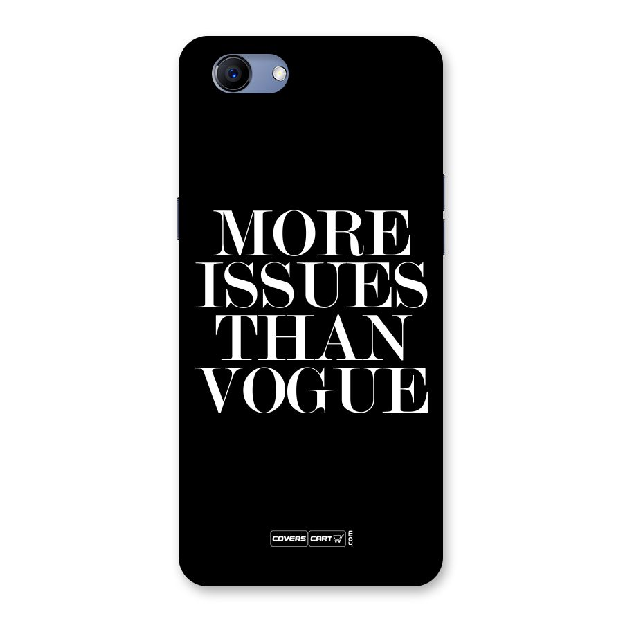 More Issues than Vogue (Black) Back Case for Oppo Realme 1