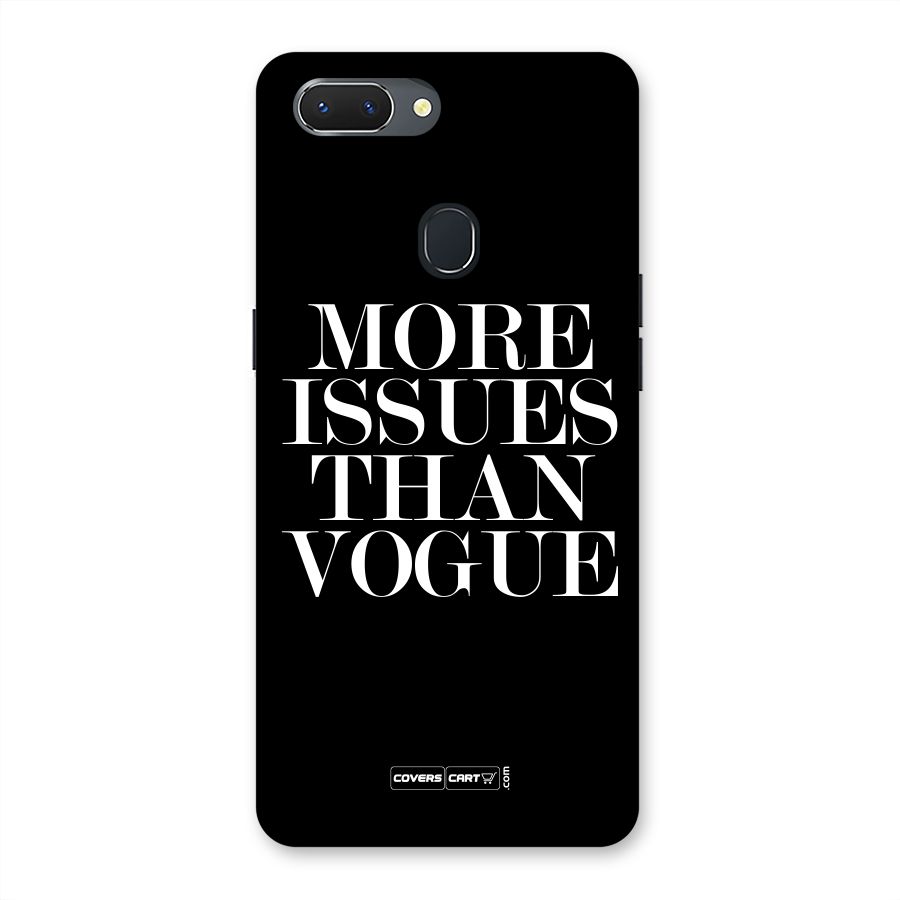 More Issues than Vogue (Black) Back Case for Oppo Realme 2