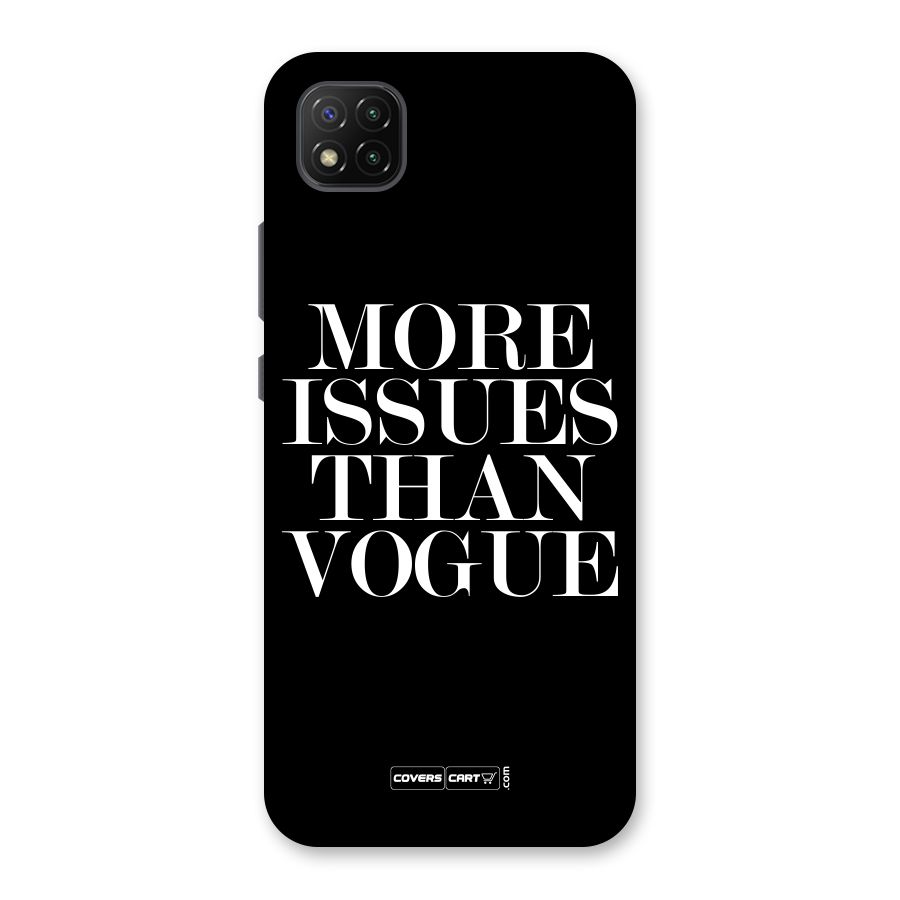 More Issues than Vogue (Black) Back Case for Poco C3