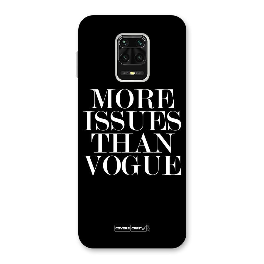 More Issues than Vogue (Black) Back Case for Poco M2 Pro