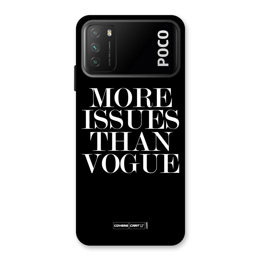 More Issues than Vogue (Black) Back Case for Poco M3