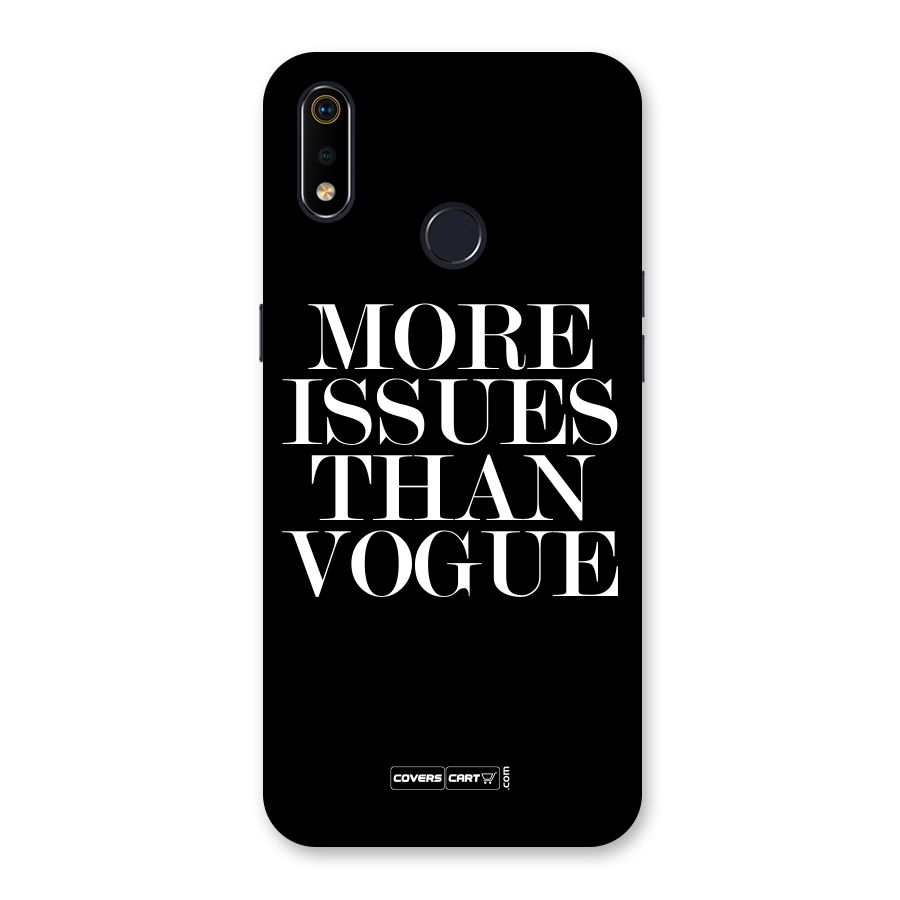 More Issues than Vogue (Black) Back Case for Realme 3i