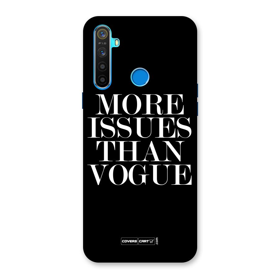More Issues than Vogue (Black) Back Case for Realme 5