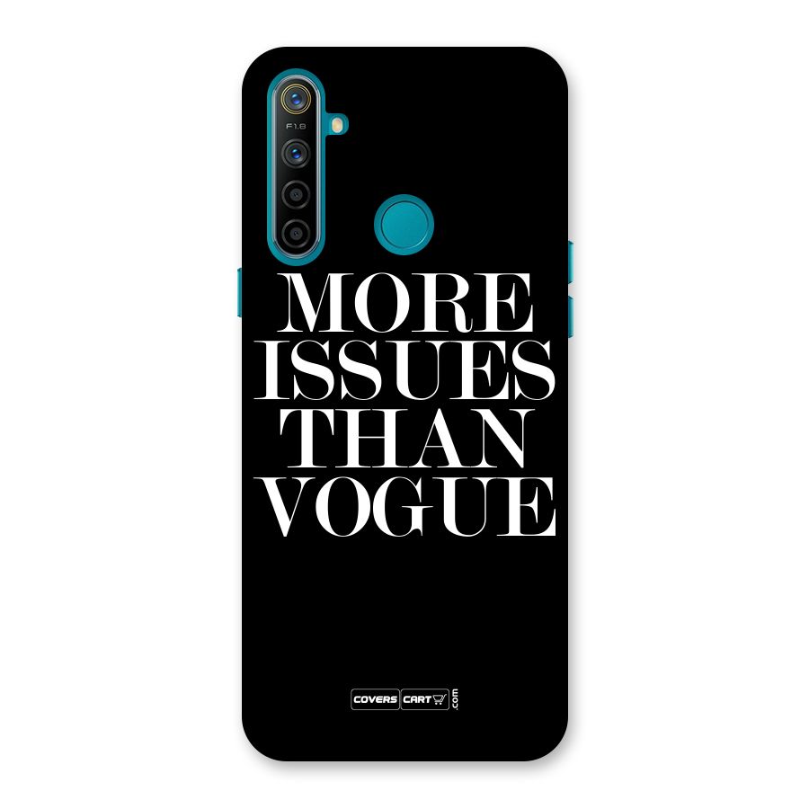 More Issues than Vogue (Black) Back Case for Realme 5i