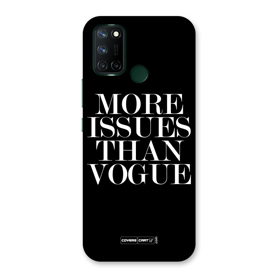 More Issues than Vogue (Black) Back Case for Realme 7i