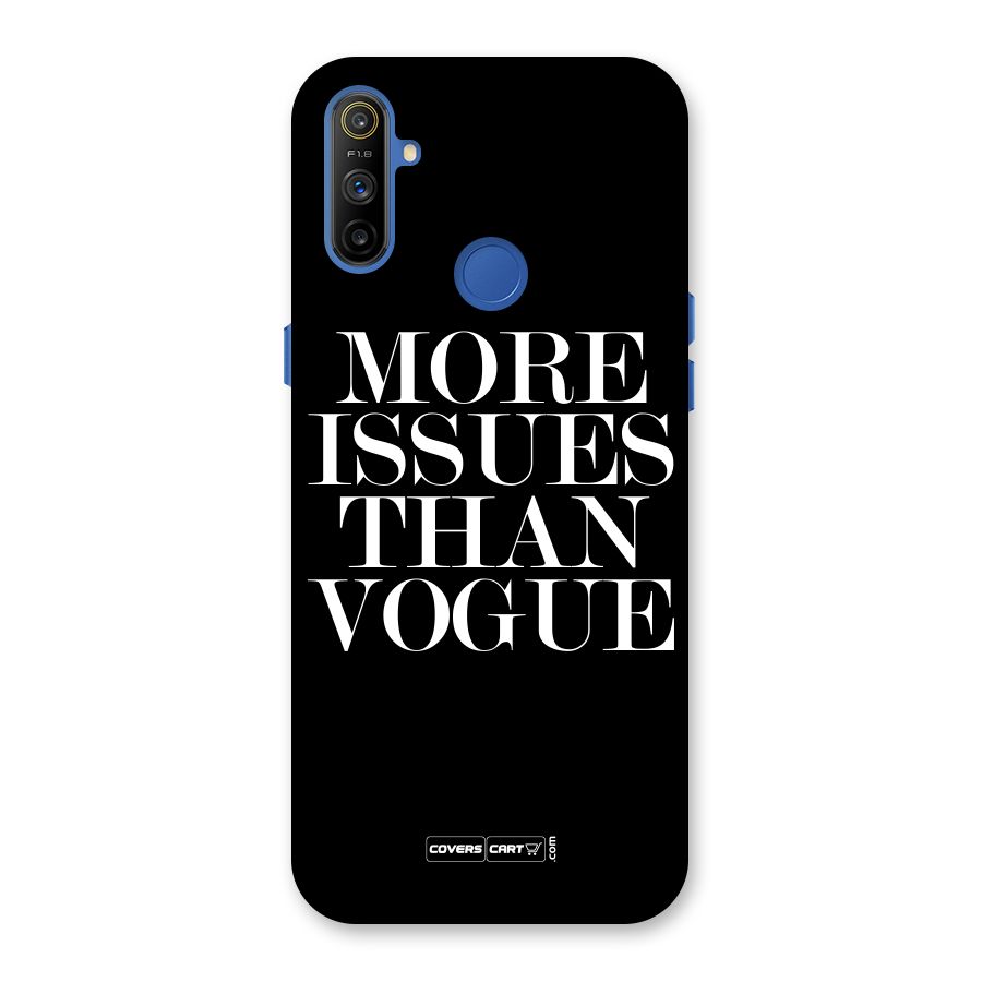 More Issues than Vogue (Black) Back Case for Realme Narzo 10A